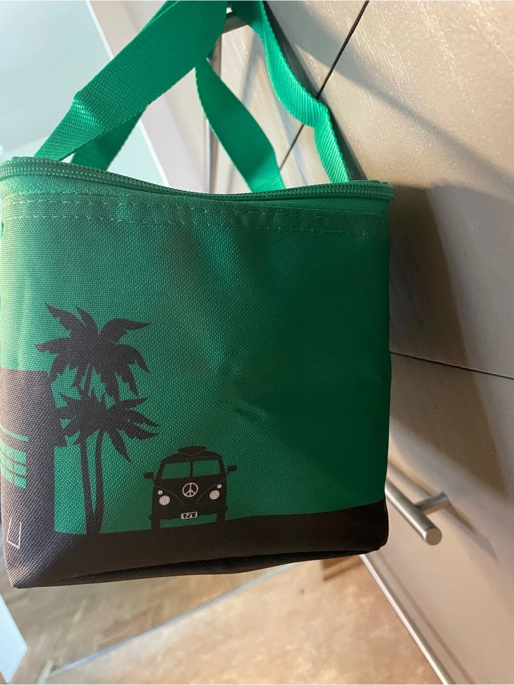 🌺NWT Trader Joe's Green w/Lime Insulated Mini Tote Bag - Holiday 2025